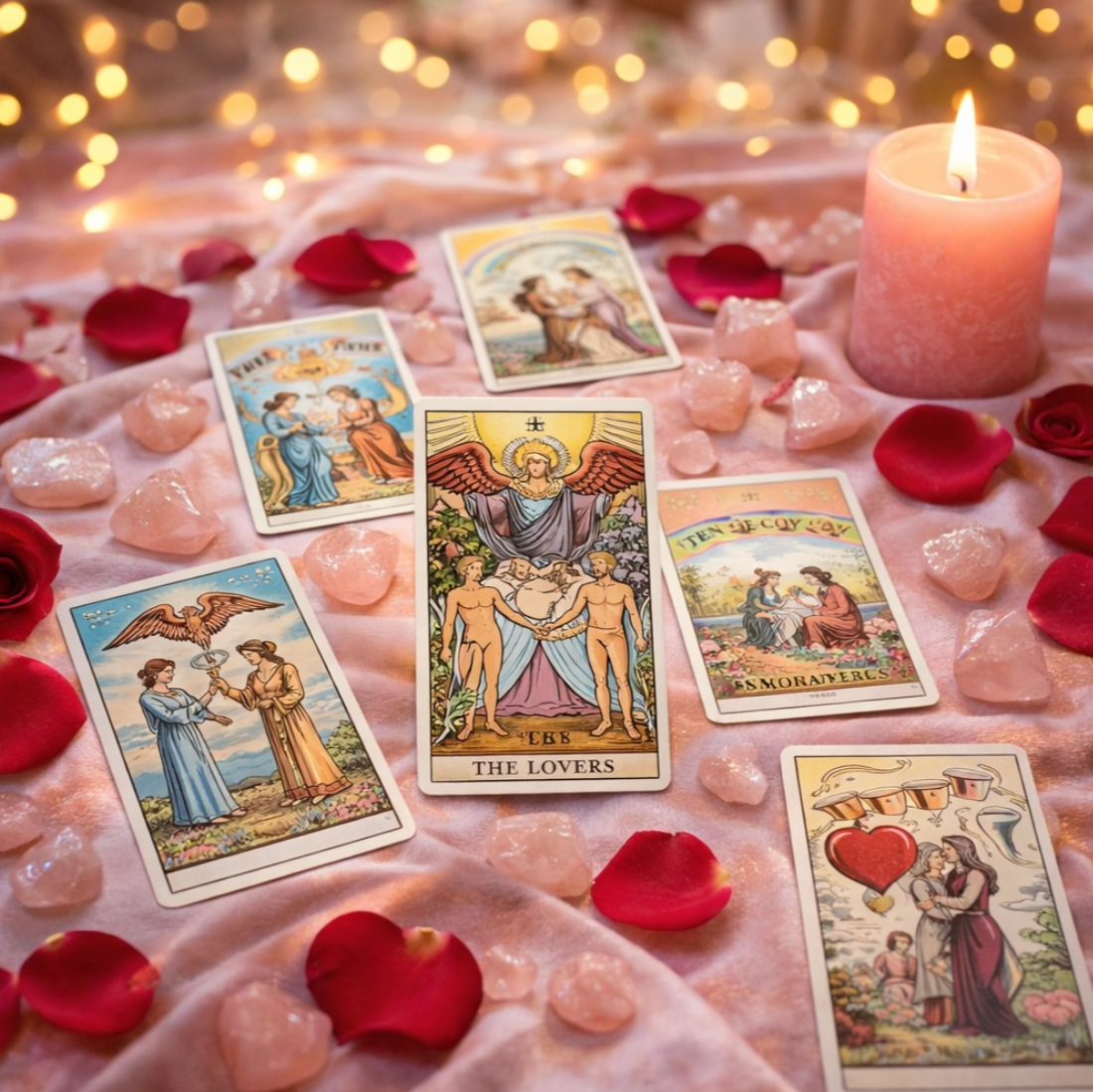 Manos sosteniendo cartas del tarot